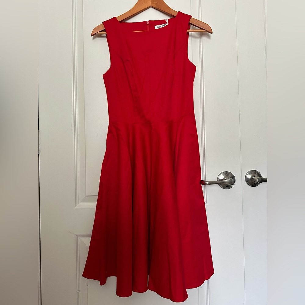 Red Princess Style Party Dress - With Tag - Grace Karin XS